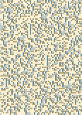 Edward Zajec 'in 1971' deki Il Cubo 'sunun uygulanması. Esasen 8 taştan oluşan bir Truchet fayans seti ve yerleştirme sanatı illüstrasyonu için kurallar