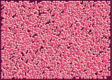 Edward Zajec 'in 1971' deki Il Cubo 'sunun uygulanması. Esasen 8 taştan oluşan bir Truchet fayans seti ve yerleştirme sanatı illüstrasyonu için kurallar