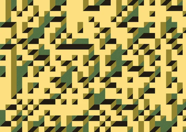 Edward Zajec 'in 1971' deki Il Cubo 'sunun uygulanması. Esasen 8 taştan oluşan bir Truchet fayans seti ve yerleştirme sanatı illüstrasyonu için kurallar