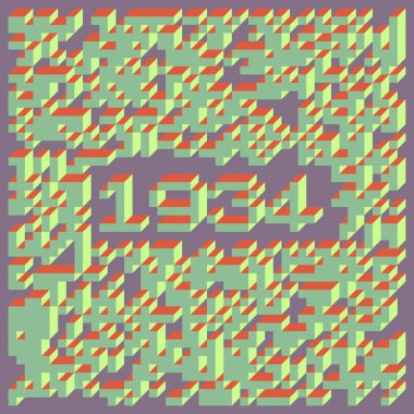 1958 'de Edward Zajec II Cubo' nun 1971 'de uygulanması. Esasen 8 taştan oluşan bir Truchet fayans seti ve yerleştirme sanatı illüstrasyonu için kurallar.