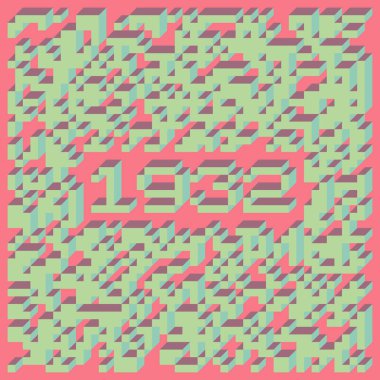 1958 'de Edward Zajec II Cubo' nun 1971 'de uygulanması. Esasen 8 taştan oluşan bir Truchet fayans seti ve yerleştirme sanatı illüstrasyonu için kurallar.