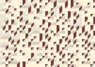 Edward Zajec 'in 1971' deki Il Cubo 'sunun uygulanması. Esasen 8 taştan oluşan bir Truchet fayans seti ve yerleştirme sanatı illüstrasyonu için kurallar