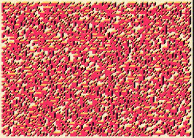 Edward Zajec 'in 1971' deki Il Cubo 'sunun uygulanması. Esasen 8 taştan oluşan bir Truchet fayans seti ve yerleştirme sanatı illüstrasyonu için kurallar