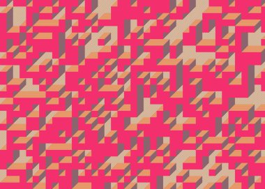 Edward Zajec 'in 1971' deki Il Cubo 'sunun uygulanması. Esasen 8 taştan oluşan bir Truchet fayans seti ve yerleştirme sanatı illüstrasyonu için kurallar