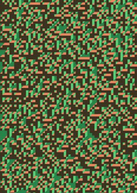 Edward Zajec 'in 1971' deki Il Cubo 'sunun uygulanması. Esasen 8 taştan oluşan bir Truchet fayans seti ve yerleştirme sanatı illüstrasyonu için kurallar