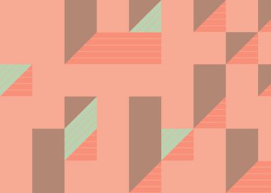 Edward Zajec 'in 1971' deki Il Cubo 'sunun uygulanması. Esasen 8 taştan oluşan bir Truchet fayans seti ve yerleştirme sanatı illüstrasyonu için kurallar