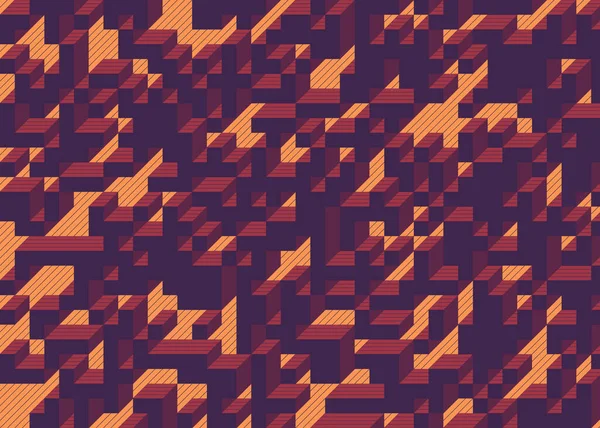 Edward Zajec 'in 1971' deki Il Cubo 'sunun uygulanması. Esasen 8 taştan oluşan bir Truchet fayans seti ve yerleştirme sanatı illüstrasyonu için kurallar