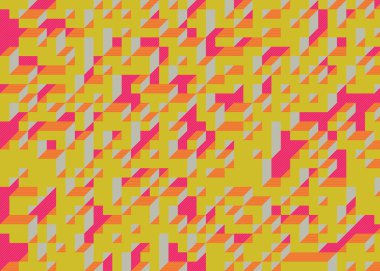 Edward Zajec 'in 1971' deki Il Cubo 'sunun uygulanması. Esasen 8 taştan oluşan bir Truchet fayans seti ve yerleştirme sanatı illüstrasyonu için kurallar