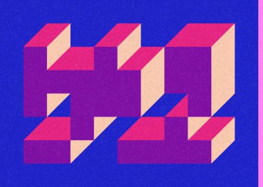 Edward Zajec 'in 1971' deki Il Cubo 'sunun uygulanması. Esasen 8 taştan oluşan bir Truchet fayans seti ve yerleştirme sanatı illüstrasyonu için kurallar