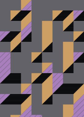 1958 'de Edward Zajec II Cubo' nun 1971 'de uygulanması. Esasen 8 taştan oluşan bir Truchet fayans seti ve yerleştirme sanatı illüstrasyonu için kurallar.