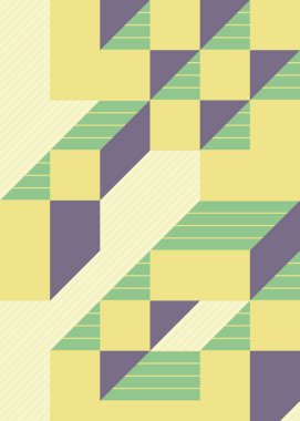 1958 'de Edward Zajec II Cubo' nun 1971 'de uygulanması. Esasen 8 taştan oluşan bir Truchet fayans seti ve yerleştirme sanatı illüstrasyonu için kurallar.