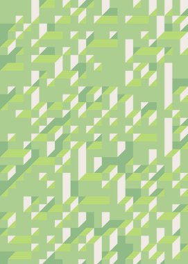 Edward Zajec 'in 1971' deki Il Cubo 'sunun uygulanması. Esasen 8 taştan oluşan bir Truchet fayans seti ve yerleştirme sanatı illüstrasyonu için kurallar