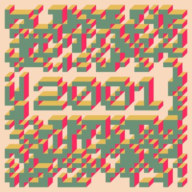 1958 'de Edward Zajec II Cubo' nun 1971 'de uygulanması. Esasen 8 taştan oluşan bir Truchet fayans seti ve yerleştirme sanatı illüstrasyonu için kurallar.