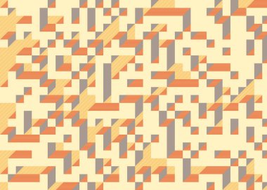 Edward Zajec 'in 1971' deki Il Cubo 'sunun uygulanması. Esasen 8 taştan oluşan bir Truchet fayans seti ve yerleştirme sanatı illüstrasyonu için kurallar