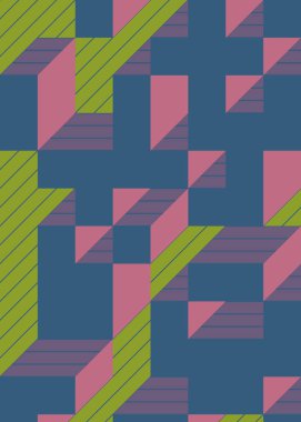 1958 'de Edward Zajec II Cubo' nun 1971 'de uygulanması. Esasen 8 taştan oluşan bir Truchet fayans seti ve yerleştirme sanatı illüstrasyonu için kurallar.