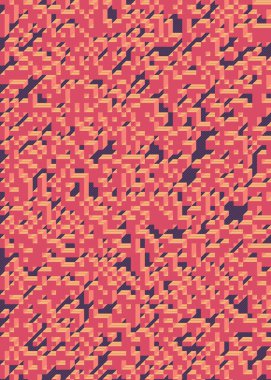 Edward Zajec 'in 1971' deki Il Cubo 'sunun uygulanması. Esasen 8 taştan oluşan bir Truchet fayans seti ve yerleştirme sanatı illüstrasyonu için kurallar