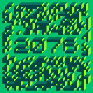 1958 'de Edward Zajec II Cubo' nun 1971 'de uygulanması. Esasen 8 taştan oluşan bir Truchet fayans seti ve yerleştirme sanatı illüstrasyonu için kurallar.