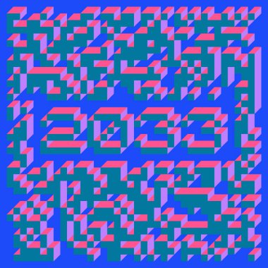 1958 'de Edward Zajec II Cubo' nun 1971 'de uygulanması. Esasen 8 taştan oluşan bir Truchet fayans seti ve yerleştirme sanatı illüstrasyonu için kurallar.