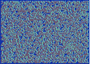 Edward Zajec 'in 1971' deki Il Cubo 'sunun uygulanması. Esasen 8 taştan oluşan bir Truchet fayans seti ve yerleştirme sanatı illüstrasyonu için kurallar