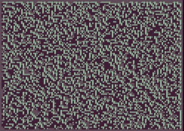 Edward Zajec 'in 1971' deki Il Cubo 'sunun uygulanması. Esasen 8 taştan oluşan bir Truchet fayans seti ve yerleştirme sanatı illüstrasyonu için kurallar