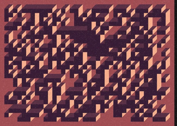 Edward Zajec 'in 1971' deki Il Cubo 'sunun uygulanması. Esasen 8 taştan oluşan bir Truchet fayans seti ve yerleştirme sanatı illüstrasyonu için kurallar