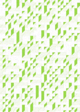 Edward Zajecs 2. Cubo 'nun 1971' deki uygulaması. Esasen 8 taştan oluşan bir Truchet fayans seti ve yerleştirme sanatı illüstrasyonu için kurallar.