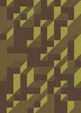 Edward Zajecs 2. Cubo 'nun 1971' deki uygulaması. Esasen 8 taştan oluşan bir Truchet fayans seti ve yerleştirme sanatı illüstrasyonu için kurallar.