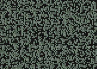 Edward Zajecs 2. Cubo 'nun 1971' deki uygulaması. Esasen 8 taştan oluşan bir Truchet fayans seti ve yerleştirme sanatı illüstrasyonu için kurallar.