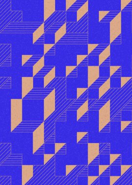 Edward Zajecs 2. Cubo 'nun 1971' deki uygulaması. Esasen 8 taştan oluşan bir Truchet fayans seti ve yerleştirme sanatı illüstrasyonu için kurallar.