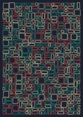 Ofset Quad üretken sanat arkaplan çizimi