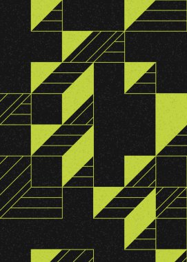 Edward Zajecs 2. Cubo 'nun 1971' deki uygulaması. Esasen 8 taştan oluşan bir Truchet fayans seti ve yerleştirme sanatı illüstrasyonu için kurallar.