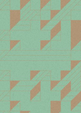 Edward Zajecs 2. Cubo 'nun 1971' deki uygulaması. Esasen 8 taştan oluşan bir Truchet fayans seti ve yerleştirme sanatı illüstrasyonu için kurallar.