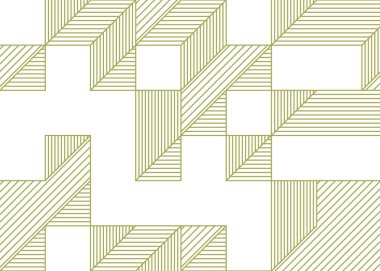 Edward Zajecs 2. Cubo 'nun 1971' deki uygulaması. Esasen 8 taştan oluşan bir Truchet fayans seti ve yerleştirme sanatı illüstrasyonu için kurallar.