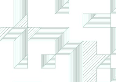 Edward Zajec Il Cubo 'nun 1971' den 2080 'deki uygulaması. Esasen 8 taştan oluşan bir Truchet fayans seti ve yerleştirme sanatı illüstrasyonu için kurallar.