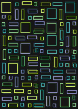 Ofset Quad üretken sanat arkaplan çizimi