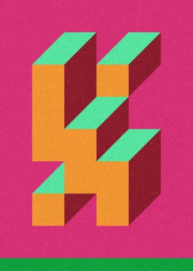 Edward Zajecs 2. Cubo 'nun 1971' deki uygulaması. Esasen 8 taştan oluşan bir Truchet fayans seti ve yerleştirme sanatı illüstrasyonu için kurallar.