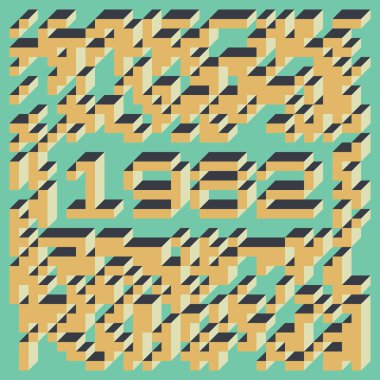 Edward Zajec Il Cubo 'nun 1971' den 2080 'deki uygulaması. Esasen 8 taştan oluşan bir Truchet fayans seti ve yerleştirme sanatı illüstrasyonu için kurallar.