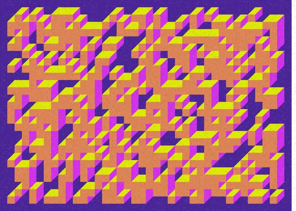 Uitvoering Van Edward Zajecs Cubo Vanaf 1971 Wezen Een Truchet — Stockvector