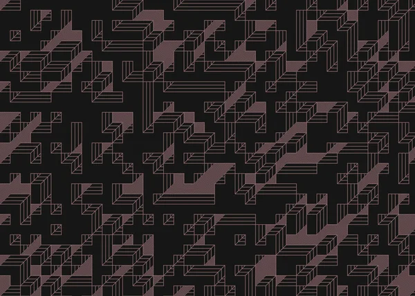 Edward Zajecs 2. Cubo 'nun 1971' deki uygulaması. Esasen 8 taştan oluşan bir Truchet fayans seti ve yerleştirme sanatı illüstrasyonu için kurallar.