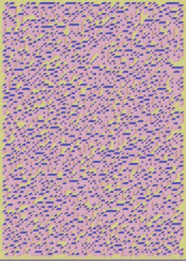 Edward Zajecs 2. Cubo 'nun 1971' deki uygulaması. Esasen 8 taştan oluşan bir Truchet fayans seti ve yerleştirme sanatı illüstrasyonu için kurallar.