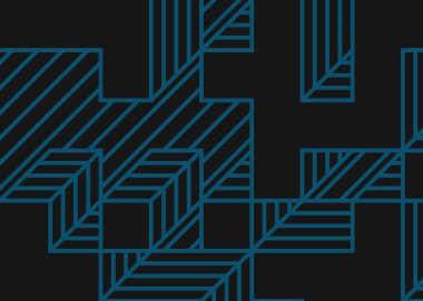 Edward Zajec Il Cubo 'nun 1971' den 2080 'deki uygulaması. Esasen 8 taştan oluşan bir Truchet fayans seti ve yerleştirme sanatı illüstrasyonu için kurallar.