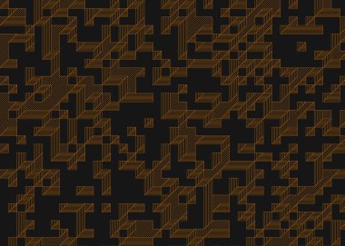 Edward Zajecs 2. Cubo 'nun 1971' deki uygulaması. Esasen 8 taştan oluşan bir Truchet fayans seti ve yerleştirme sanatı illüstrasyonu için kurallar.