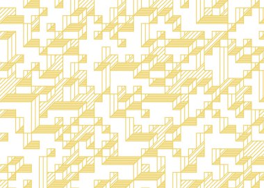 Edward Zajecs 2. Cubo 'nun 1971' deki uygulaması. Esasen 8 taştan oluşan bir Truchet fayans seti ve yerleştirme sanatı illüstrasyonu için kurallar.