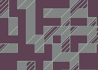 Edward Zajecs 2. Cubo 'nun 1971' deki uygulaması. Esasen 8 taştan oluşan bir Truchet fayans seti ve yerleştirme sanatı illüstrasyonu için kurallar.