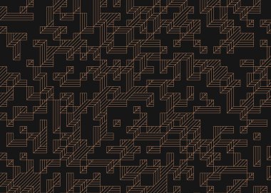 Edward Zajecs 2. Cubo 'nun 1971' deki uygulaması. Esasen 8 taştan oluşan bir Truchet fayans seti ve yerleştirme sanatı illüstrasyonu için kurallar.