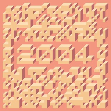 Edward Zajec Il Cubo 'nun 1971' den 2080 'deki uygulaması. Esasen 8 taştan oluşan bir Truchet fayans seti ve yerleştirme sanatı illüstrasyonu için kurallar.