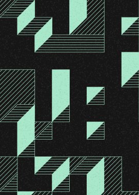 Edward Zajecs 2. Cubo 'nun 1971' deki uygulaması. Esasen 8 taştan oluşan bir Truchet fayans seti ve yerleştirme sanatı illüstrasyonu için kurallar.