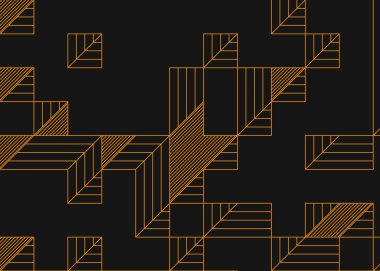 Edward Zajecs 2. Cubo 'nun 1971' deki uygulaması. Esasen 8 taştan oluşan bir Truchet fayans seti ve yerleştirme sanatı illüstrasyonu için kurallar.