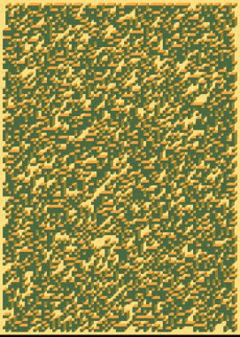 Edward Zajecs 2. Cubo 'nun 1971' deki uygulaması. Esasen 8 taştan oluşan bir Truchet fayans seti ve yerleştirme sanatı illüstrasyonu için kurallar.