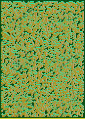 Edward Zajecs 2. Cubo 'nun 1971' deki uygulaması. Esasen 8 taştan oluşan bir Truchet fayans seti ve yerleştirme sanatı illüstrasyonu için kurallar.